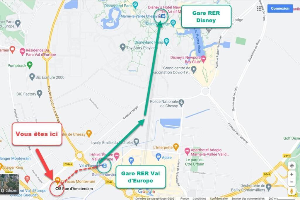 Disneyland 5 Min -Paris 35 Min -2/4 Personnes Montévrain Eksteriør billede